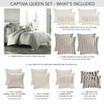 thumbnail image 3 of Michael Amini Captiva 9-piece Fabric Queen Comforter Set in Tan/Neutral, 3 of 20