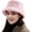 Pink, variant on Winter Warm Plush Fuzzy Bucket Hat Furry Faux  Shearling Fisherman Hats for Women