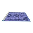 thumbnail image 2 of Ahgly Company Machine Washable Indoor Rectangle Persian Blue Traditional Area Rugs, 7' x 9', 2 of 4