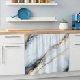 thumbnail image 6 of Gray Marble Sink Skirt 11"Wx13"L, Dustproof Under Sink Curtain with Self Adhesive Tape, Modern Ink Painting Art Abstract Cabinet Curtain Cover for Bathroom Vanity, RV, Kitchen Cabinet Storage Shelf, 6 of 9
