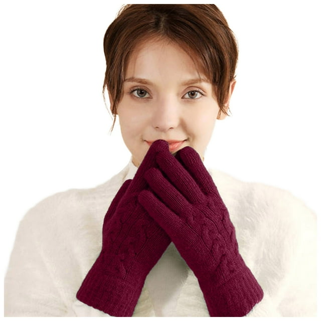 Winter Solid Color Knitted Gloves Suitable For Both Men And Women Providing Warmth And Comfort Gloves Mittens Gloves Mittens Women Ski Gloves Mittens Men Gloves Mittens Men Gloves Mittens Convertible