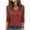 red, variant on Staron Women's Casual V-Neck Blouse Shirts with Pockets Short Sleeve Pleated Solid Color Fashion Top, Dark Blue XXL