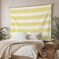 thumbnail image 3 of Yellow Striped Large Tapestry for Bedroom Wall Hanging Tapestry, Farmhouse Vintage Stripes Ceiling Backdrop Tapestries Poster Blanket Wall Decor for Teens Room Living Room Dorm 86" x 104", 3 of 8