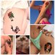 thumbnail image 1 of Cuadros Decorativos Impermeable Negro Rojo Rosa Flores Tatuajes 8PCS para Cuerpo Brazo Pecho Hombro Muslo DQrwqpou embutido en tela, 1 of 3