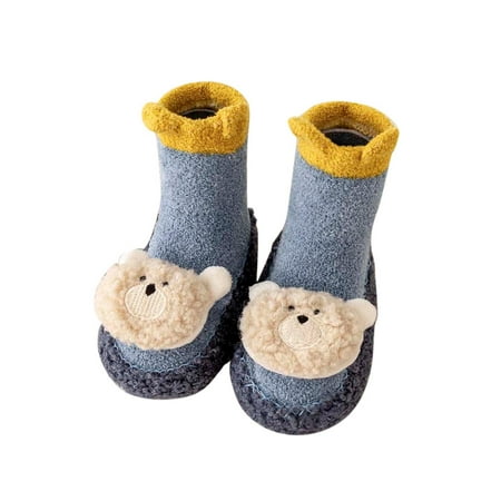 

ZMHEGW Autumn And Winter Comfortable Baby Toddler Shoes Cute Cartoon Animal Sheep Children Cotton Warm Breathable Non Slip Floor Sports Shoes