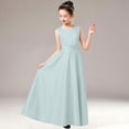thumbnail image 5 of XQYLOS Girls Formal Dress A Line Sleeveless Flower Long Dresses Kids Cute Birthday Wedding Dress Stage Performance Dresses Teenage Wedding Dress Fl𝗈wy, 5 of 8
