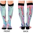 thumbnail image 2 of Coolnut Hummingbirds and Flowers Compression Socks Women Men Knee High Stockings 1Pair for Sports, Running, Travel60 Gift, 2 of 7