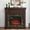 Brown, variant on Resenkos lectric Fireplace,Electric Fireplace with Mantel,Fireplace Mantel Surround with 23" Fireplace Insert, Cherry