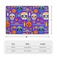 thumbnail image 4 of XMXT Non-Slip Area Rug, Purple Colorful Skull Polyester Rugs for Living Room, 72 x 48 inches, 4 of 9