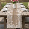 thumbnail image 4 of Brown Coastal Table Runner 90 Inches, Summer Ocean Sea Ombre Starfish Corals Bed Runner Dresser Scarves Tabletop for Indoor Outdoor Parties/Ceremony/Banquet, 13" x 90", 4 of 9