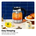 thumbnail image 2 of Chefman 1.8L Electric Glass Kettle w/ Temperature Control, Removable Tea Infuser - Stainless Steel, New, 2 of 9