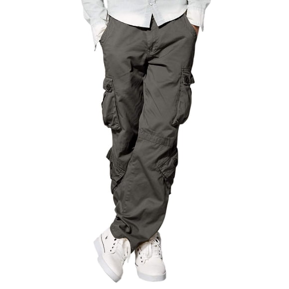 Pantalones Cargo Match para Hombre R-Verde Casual Duraderos de Algodón