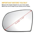 thumbnail image 3 of Unique Bargains Left Driver Side Rearview Mirror Glass Replacement Heated White Glass w/ Back Fit for JEEP Compass 17-20, 3 of 6
