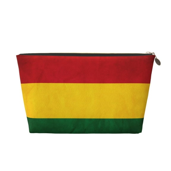 Reggae Rasta Flag Small Purse Organizer Zipper Cosmetic Handbag Tote Pouch For Women