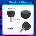thumbnail image 2 of Uxcell Threaded Knurled Thumbscrew Monitor Mount Arm Screws Stainless Steel Clamping Knobs Grip Thumb Screw for Computer TV M4 x 8mm, 2 of 7
