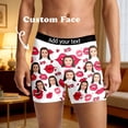 thumbnail image 2 of Men Valentines Funny Face Boxer Briefs Funny Novelty Underwear Comfort Breathable Soft Underpants White L, 2 of 7