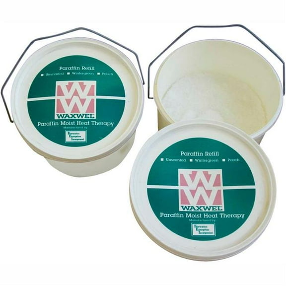 Fabrication B2194005 WaxWel Paraffin Bath Refill - Beads in Bucket - Peach Fragrance, White - 3 lbs