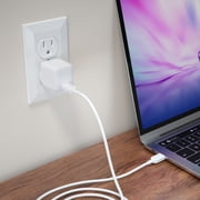 onn 30W GaN Single USB-C Port Wall Charger, Fast Charging, USB-IF Certified, Foldable Plug, White - Compatible with iPhone Series, Samsung Galaxy, Google Pixel, and More