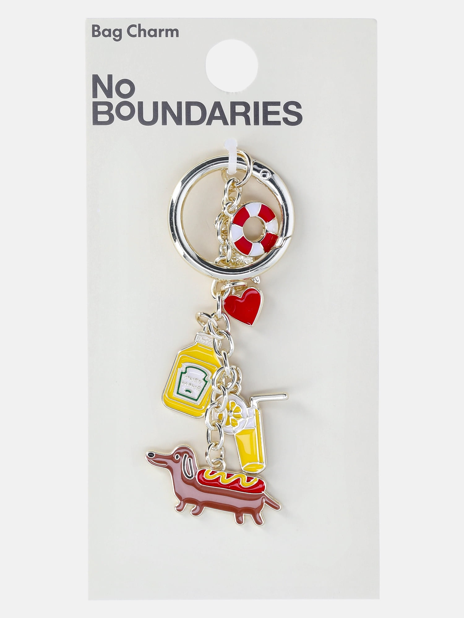 No Boundaries Women's Americana Bag Charm, Hotdog