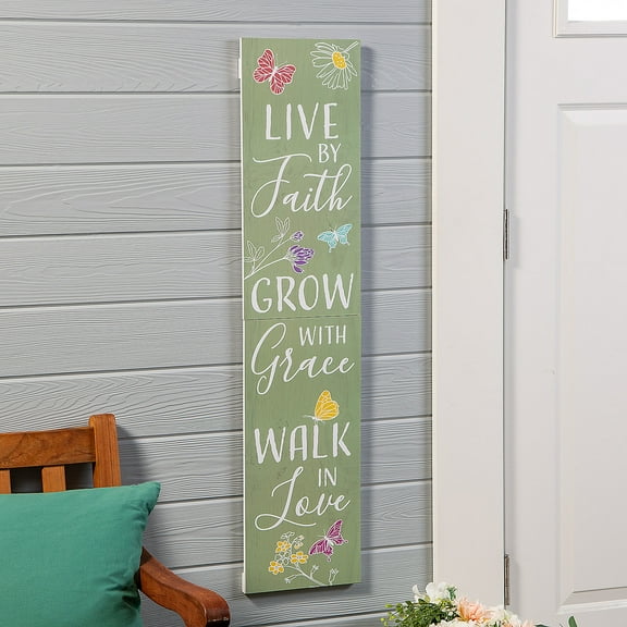 Cottagecore Faith Porch Sign