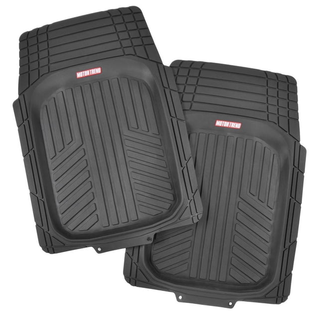 Alfombrillas para coche Motor Trend FlexTough Plus-2, parte delantera, negras
