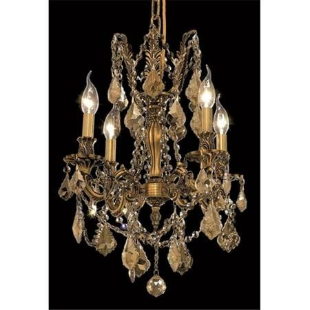 

9204D17FG-GT-RC 17 Dia. x 21 H in. Rosalia Collection Hanging Fixture - French Gold Finish Royal Cut