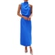 thumbnail image 1 of Vestido Maxi de Satén sin Mangas con Cuello Simulado para Mujer PRETTYGARDEN Talla S, 1 of 8