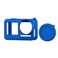 thumbnail image 3 of Cubierta Protector Borde Silicona Con Cuerda Del Cuello para Dji Acción 3 4 () Azul, 3 of 7