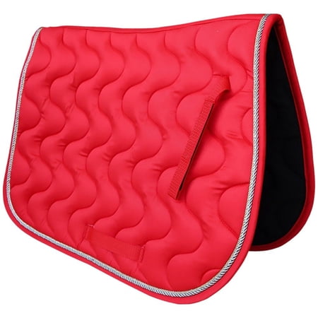 Vjnyvs All Purpose Quilted Horse Saddle Pad with Rope Piping for Riding Training