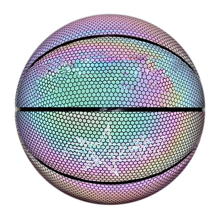 Generic Holographic Glowing Reflective Basketball Lighted Glow Basketball Night Game Portable New