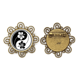 thumbnail image 1 of Broche de flores Yin Yang Flower Design regalo de joyería para mujeres y niñas, 1 of 3