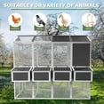 thumbnail image 5 of Outdoor Wooden Chicken Coop for 10 Chickens, Large Hen House Poultry Habitat Pet Hutch Run Cage with 4 Nesting Boxes, Walk in Chicken Coops Run with Ramp and Waterproof Roof, Gray, 5 of 7
