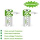 thumbnail image 5 of Pilas recargables C CAMELCELL 5000 mWh USB Tipo C, paquete de 2, 5 of 8