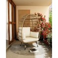 thumbnail image 1 of AKDSteel Egg Chair Outdoor, 360° Swivel Wicker Egg Chair with Plush Cushion, Lounge Chair Indoor,Steel Frame and Metal Base, Balcony Furniture, 1 of 6