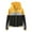Yellow, variant on Babysbule New Winter Coats for Women Thin Hooded Trench Coat With Long Sleeved Zipper And Drawstring For Women's Color Insertion