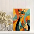 thumbnail image 2 of Abstract Cat Canvas Wall Art Print for Living Room Bedroom Office Hallway Dining Room Decor, 2 of 8