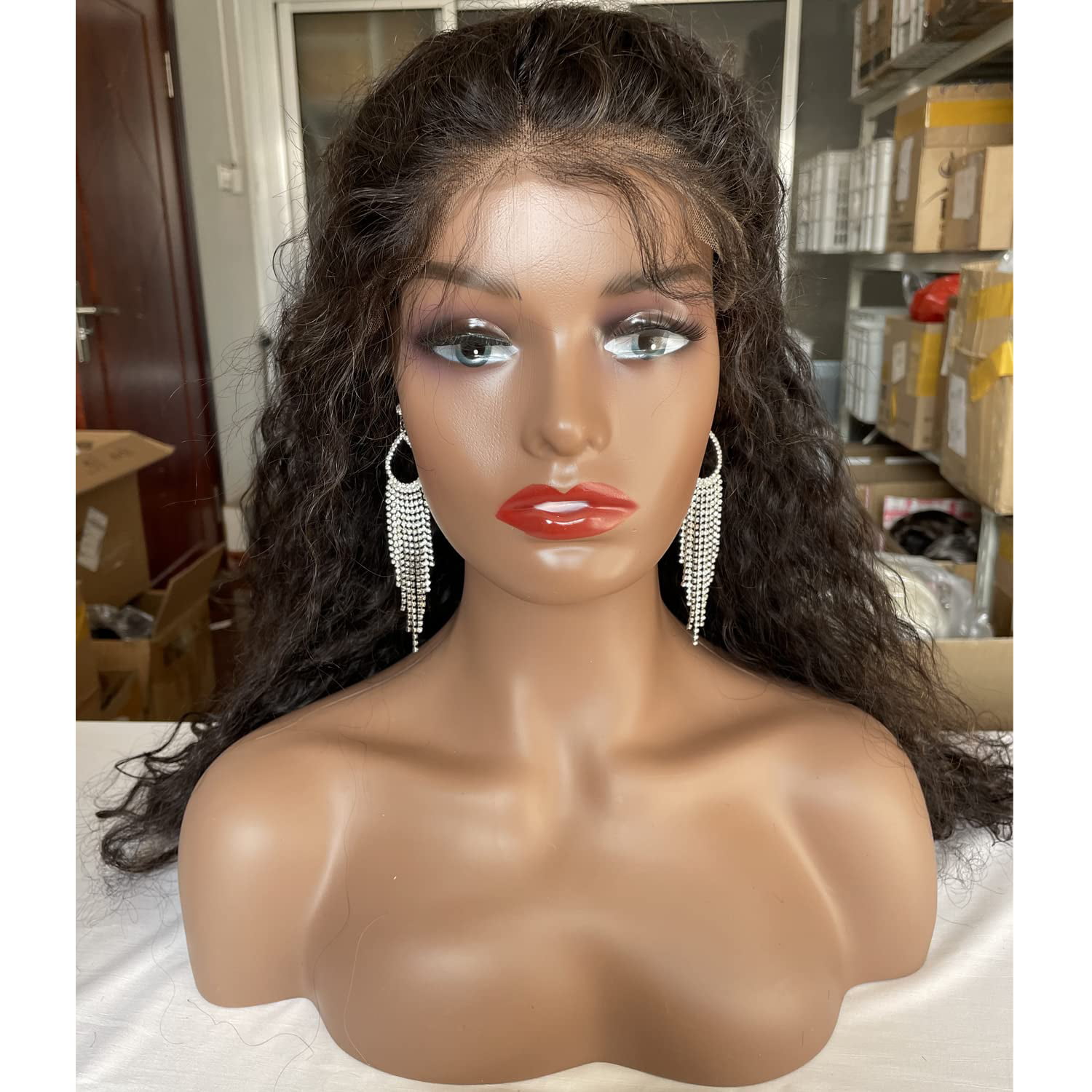  Realistic Female Mannequin Head with Shoulder for