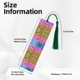 thumbnail image 3 of Kdxio Glitter Rainbow Print Metal Tassel Bookmarks,Perfect Gift for Art Lovers and Bookworms Metal Bookmarks for Women, 3 of 8