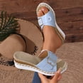 thumbnail image 2 of Viluyesy Womens Slide Wedge Sandals, Open Toe Casual 2026 Slip-On Summer Fashion Platform Shoes Light Blue US7.5, 2 of 9