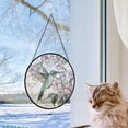 thumbnail image 5 of Petal Dance Hummingbird Stained Glass Sun Catcher, Wall Hanging Colored Decor Room Indoor Window Decor, Halloween, Christmas Hanging Ornament Mother Day, Stained Glass Ornament, 5 of 6