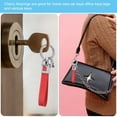 thumbnail image 4 of Leather Car Keychain, Microfiber Leather Bling Wristlet Keychains Key Fob Holder Black 2 Pcs, 4 of 7