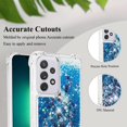 thumbnail image 4 of Comepatible with Samsung Galaxy A23 5g Case Glitter Sparkle Gold, Luxury Phone Case Samsung A23 5g Case Silicone Shiny Bumper Protective Case Anti-Scratch Cover (Blue), 4 of 14