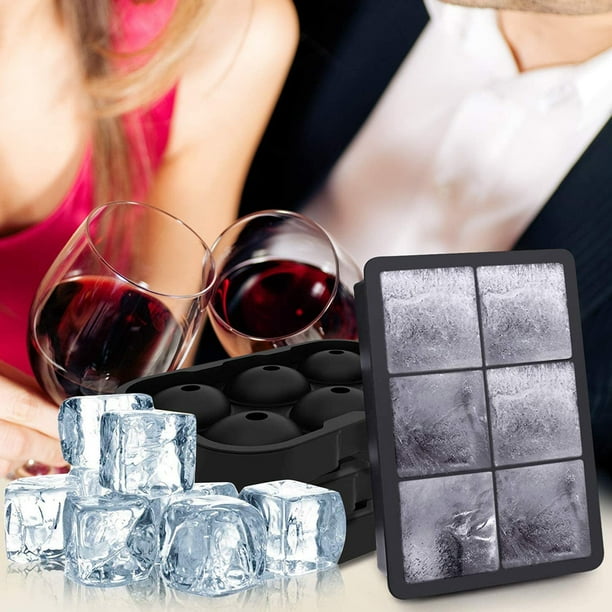 Bac à Glaçons Lot De 2 Bac A Glacon En Silicone,Bacs À Glaçons Avec Couvercle,Sans Moule à Soupe Pour Congélateur