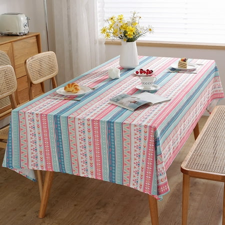 

QINGYU Tablecloth Rectangular Retro Dormitory Student Desk Tablecloth Bedroom Table Mat 90*140cm