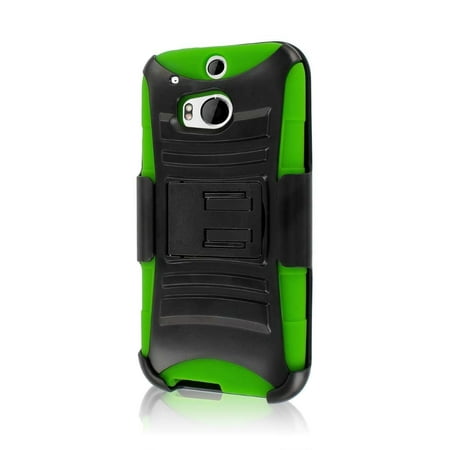 MPERO IMPACT XT Series Kickstand Case and Belt Holster for The All New HTC One M8 - Neon