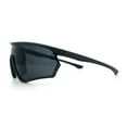 thumbnail image 6 of Mens Windbreaker Wrap Around Curved Shield Lens Sport Plastic Sunglasses Carbon Fiber Pattern - Black, 6 of 8