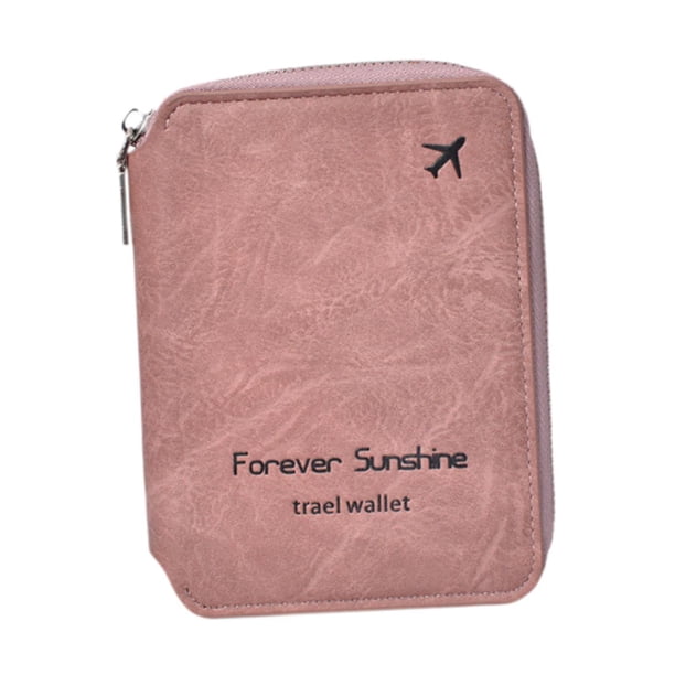 Estuche para pasaporte ligero, estable y multiusos. Rosa