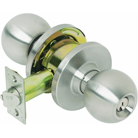 Tell Ball Entry Knob Lock Satin Ss Gr 2