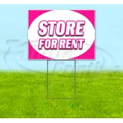 Store For Rent (18" x 24") Yard Sign, Includes Metal Step Stake