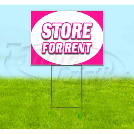 Store For Rent (18" x 24") Yard Sign, Includes Metal Step Stake